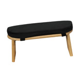 Maxbell Meditation Bench Soft Bamboo Kneeling Stool for Balcony Bedroom Tea Ceremony Black