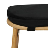 Maxbell Meditation Bench Soft Bamboo Kneeling Stool for Balcony Bedroom Tea Ceremony Black