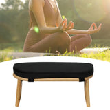 Maxbell Meditation Bench Soft Bamboo Kneeling Stool for Balcony Bedroom Tea Ceremony Black