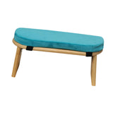 Maxbell Meditation Bench Soft Bamboo Kneeling Stool for Balcony Bedroom Tea Ceremony Blue