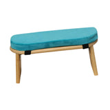 Maxbell Meditation Bench Soft Bamboo Kneeling Stool for Balcony Bedroom Tea Ceremony Blue