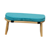 Maxbell Meditation Bench Soft Bamboo Kneeling Stool for Balcony Bedroom Tea Ceremony Blue