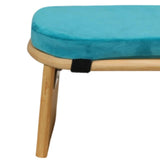 Maxbell Meditation Bench Soft Bamboo Kneeling Stool for Balcony Bedroom Tea Ceremony Blue