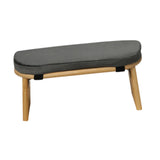 Maxbell Meditation Bench Soft Bamboo Kneeling Stool for Balcony Bedroom Tea Ceremony Dark Grey