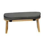 Maxbell Meditation Bench Soft Bamboo Kneeling Stool for Balcony Bedroom Tea Ceremony Dark Grey