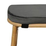 Maxbell Meditation Bench Soft Bamboo Kneeling Stool for Balcony Bedroom Tea Ceremony Dark Grey