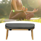 Maxbell Meditation Bench Soft Bamboo Kneeling Stool for Balcony Bedroom Tea Ceremony Dark Grey