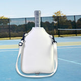 Maxbell Paddle Bag Pickleball Accessory Racket Sleeve for Sports Training White