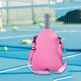 Maxbell Paddle Bag Pickleball Accessory Racket Sleeve for Sports Training Pink