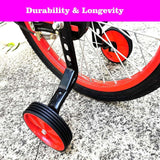 Maxbell Bicycle Training Wheels for Kids Bike Support Rear Wheels for Riding Outdoor Red