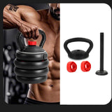 Maxbell Adjustable Kettlebell Handle Attachment Converter for Dumbbell to Kettlebell 1 Handle and 1 Bar