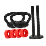 Maxbell Adjustable Kettlebell Handle Attachment Converter for Dumbbell to Kettlebell 2 Handle and 2 Bar