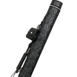 Maxbell Pool Stick Case 2 Holes Compact Portable Zipper Billiard Stick Carrying Case Black