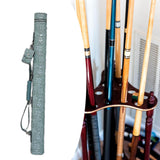 Maxbell Pool Stick Case 2 Holes Compact Portable Zipper Billiard Stick Carrying Case Blue