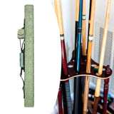 Maxbell Pool Stick Case 2 Holes Compact Portable Zipper Billiard Stick Carrying Case Green