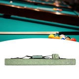 Maxbell Pool Stick Case 2 Holes Compact Portable Zipper Billiard Stick Carrying Case Green