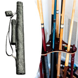 Maxbell Pool Stick Case 2 Holes Anti Scratch Heavy Duty Billiard Stick Carrying Case Black