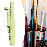 Maxbell Pool Stick Case 2 Holes Anti Scratch Heavy Duty Billiard Stick Carrying Case Green