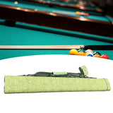 Maxbell Pool Stick Case 4 Holes Portable Wear Resistant Billiard Stick Carrying Case Green