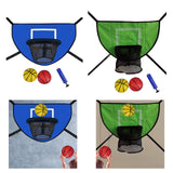 Maxbell Trampoline Basketball Hoop Set Easy Install Soft Lightweight Basketball Game Blue Hoop