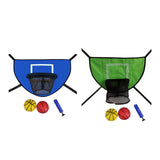 Maxbell Trampoline Basketball Hoop Set Easy Install Soft Lightweight Basketball Game Blue Hoop