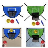Maxbell Trampoline Basketball Hoop Set Easy Install Soft Lightweight Basketball Game Blue Hoop