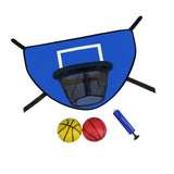 Maxbell Trampoline Basketball Hoop Set Easy Install Soft Lightweight Basketball Game Blue Hoop