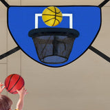 Maxbell Trampoline Basketball Hoop Set Easy Install Soft Lightweight Basketball Game Blue Hoop