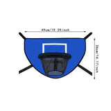 Maxbell Trampoline Basketball Hoop Set Easy Install Soft Lightweight Basketball Game Blue Hoop