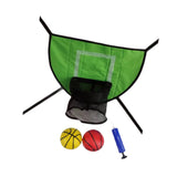 Maxbell Trampoline Basketball Hoop Set Easy Install Soft Lightweight Basketball Game Green Hoop