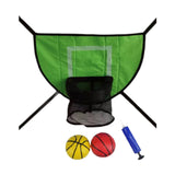 Maxbell Trampoline Basketball Hoop Set Easy Install Soft Lightweight Basketball Game Green Hoop