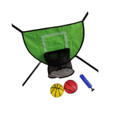 Maxbell Trampoline Basketball Hoop Set Easy Install Soft Lightweight Basketball Game Green Hoop