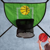 Maxbell Trampoline Basketball Hoop Set Easy Install Soft Lightweight Basketball Game Green Hoop