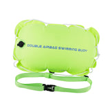 Maxbell Swim Buoy Float for Open Water Swimmers with Belt for Camping Fishing Hiking green