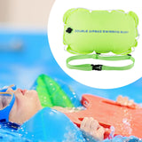 Maxbell Swim Buoy Float for Open Water Swimmers with Belt for Camping Fishing Hiking green