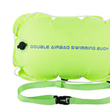 Maxbell Swim Buoy Float for Open Water Swimmers with Belt for Camping Fishing Hiking green