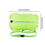 Maxbell Swim Buoy Float for Open Water Swimmers with Belt for Camping Fishing Hiking green