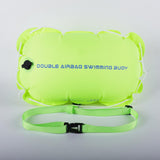 Maxbell Swim Buoy Float for Open Water Swimmers with Belt for Camping Fishing Hiking green