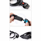 Maxbell Bicycle Cable Lock Accessories Combination Lock for Skateboards Gate Outdoor