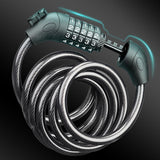 Maxbell Bicycle Cable Lock Accessories Combination Lock for Skateboards Gate Outdoor