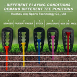 Maxbell Adjustable Golf Tee Height Tool with Ball Spikes Precision Tee Height Setter 5.4 cm Ball Spikes