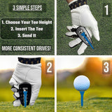 Maxbell Adjustable Golf Tee Height Tool with Ball Spikes Precision Tee Height Setter 8.0 cm Ball Spikes
