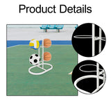 Maxbell Ball Storage Rack Metal Multifunctional Basketball Rack for Indoor Gym Rugby 4 Tier White