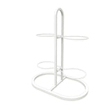 Maxbell Ball Storage Rack Metal Multifunctional Basketball Rack for Indoor Gym Rugby 4 Tier White