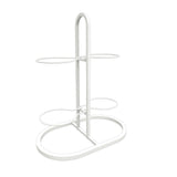 Maxbell Ball Storage Rack Metal Multifunctional Basketball Rack for Indoor Gym Rugby 4 Tier White