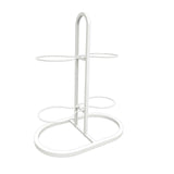 Maxbell Ball Storage Rack Metal Multifunctional Basketball Rack for Indoor Gym Rugby 4 Tier White