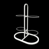 Maxbell Ball Storage Rack Metal Multifunctional Basketball Rack for Indoor Gym Rugby 4 Tier White
