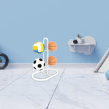 Maxbell Ball Storage Rack Metal Multifunctional Basketball Rack for Indoor Gym Rugby 4 Tier White