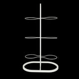 Maxbell Ball Storage Rack Metal Multifunctional Basketball Rack for Indoor Gym Rugby 6 Tier White
