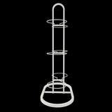 Maxbell Ball Storage Rack Metal Multifunctional Basketball Rack for Indoor Gym Rugby 6 Tier White
